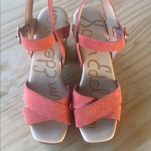 Sam Edelman Pink Suede Sandals